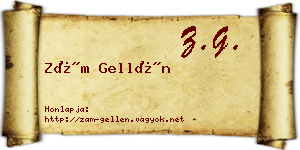 Zám Gellén névjegykártya